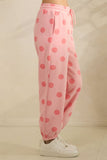 Polka Dot Sweatpants: Cream/Black / L