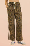 NP70999-Leopard Printed Cotton Twill Tape Detail Pants: MOCHA LEOPARD / S-M-L/2-2-2