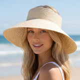 Tight Woven Straw Visor Hat: IV