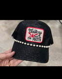 White Turquoise Trucker Hat Chain