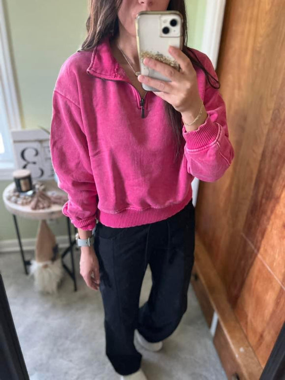 Pink 1/2 zip