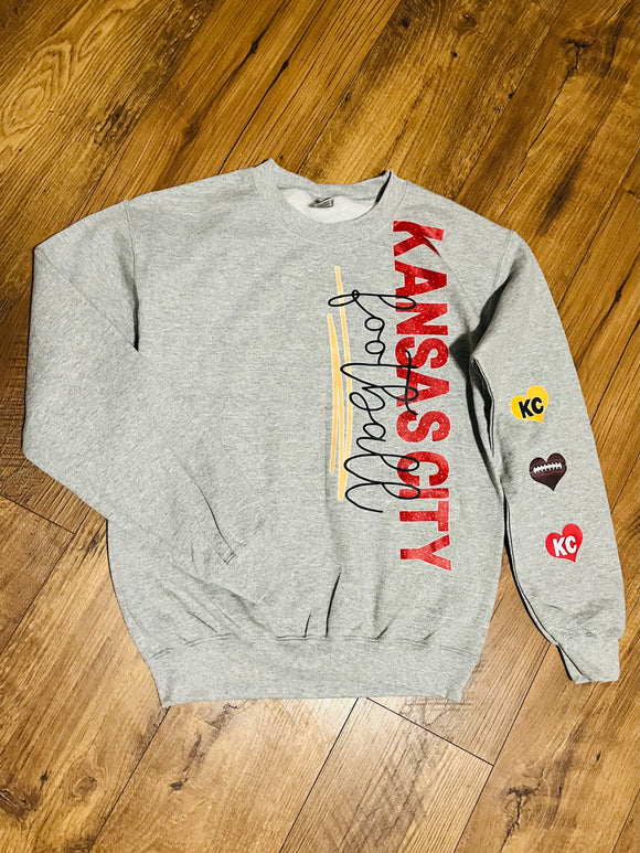 KC heart sleeve sweatshirt