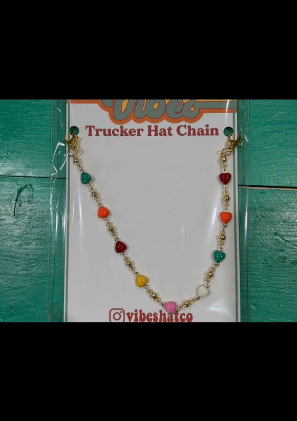 Enamel Heart Trucker Hat Chain