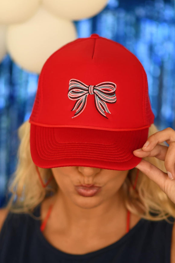 Patriotic Bow Trucker Hat