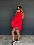 PEYTON PUFFER JACKET- Red and Beige only