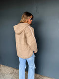 PEYTON PUFFER JACKET- Red and Beige only