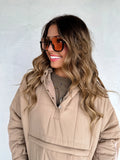 PEYTON PUFFER JACKET- Red and Beige only