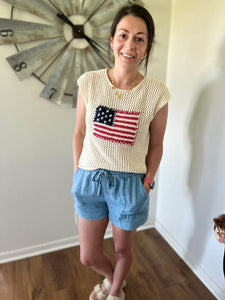 Chambray Shorts