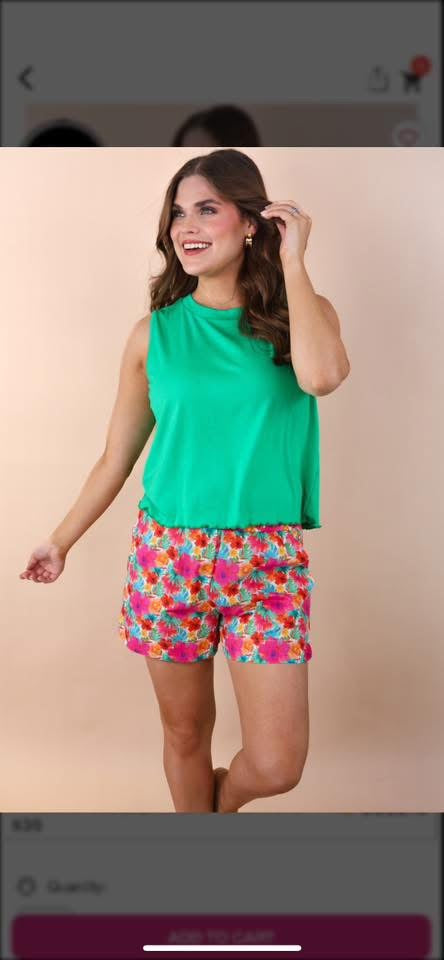 Pink floral Shorts