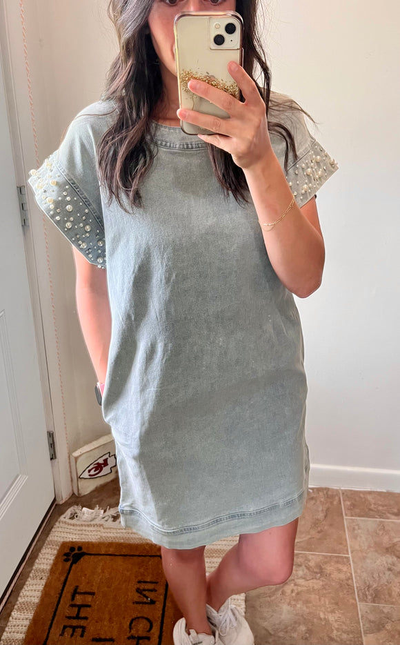 Pearl Denim Dress