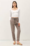 TENCEL TAPERED PANTS: Vintage Black / L