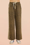 NP70999-Leopard Printed Cotton Twill Tape Detail Pants: MOCHA LEOPARD / S-M-L/2-2-2