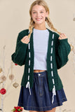 Hunter Green Cable Cardi