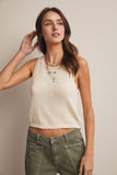 Open-Knit Sleeveless Tank Top FSW0041: Red / Contemporary / L