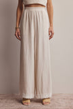 Embroidered Square-Neck Tank & Wide-Leg Pants Set FSET011: Indigo / Contemporary / L