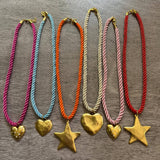 Cord: Sky Blue / Small Heart