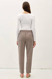 TENCEL TAPERED PANTS: Vintage Black / L