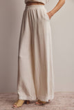 Embroidered Square-Neck Tank & Wide-Leg Pants Set FSET011: Indigo / Contemporary / L