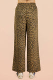 NP70999-Leopard Printed Cotton Twill Tape Detail Pants: MOCHA LEOPARD / S-M-L/2-2-2