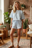 (Original Design) Polka Dot Heavy Scuba Top and Shorts Set: CREAM/BLACK / L