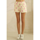Polka Dot Sweatshorts: Sky Blue/Navy / L