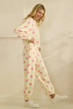 Polka Dot Sweatpants: Cream/Black / L