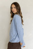 Piper Mock Neck Pullover: HEATHER GREY / L