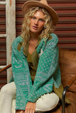 Paisley Pattern Patch Detail Quilted Woven Twill Jacket: DENIM / M