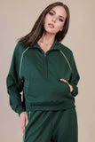Casual Sweat Top-Green
