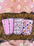 Iced Coffee Sleeve-Cute Pumpkin Stripe: Small