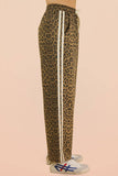 NP70999-Leopard Printed Cotton Twill Tape Detail Pants: MOCHA LEOPARD / S-M-L/2-2-2