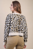 12W3475N-Print & Solid Soft Knit Sweater Cardigan: Red / S-M-L/2-2-2