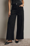 Wide-Leg Stretch Denim Jeans FP0003: Washed Cobalt / Contemporary / L