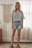 Striped Oversized Knit Top: BLACK/WHITE / L