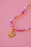 Pink bloom necklace