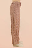NP71010-Lace Pants W/ Inside Shorts Lining: TAUPE / S-M-L/2-2-2