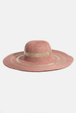 Metallic Accent Trim Floppy Sun Hat: SA