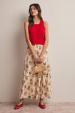 Open-Knit Sleeveless Tank Top FSW0041: Red / Contemporary / L