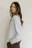 Piper Mock Neck Pullover: HEATHER GREY / L