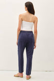 TENCEL TAPERED PANTS: Vintage Black / L