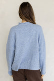 Piper Mock Neck Pullover: HEATHER GREY / L