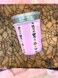 Iced Coffee Sleeve-Cute Pumpkin Stripe: Small