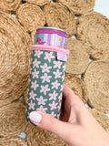 Slim Can Sleeve-Green Floral