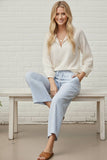 Striped Cotton Wide Leg Pants: PINK COMBO / L