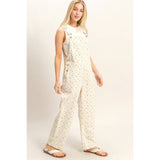 Floral Patterned Overalls: PINK / S-M-L(2-2-2)