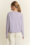 Polka Dot Knit Cardigan: Lavender / M