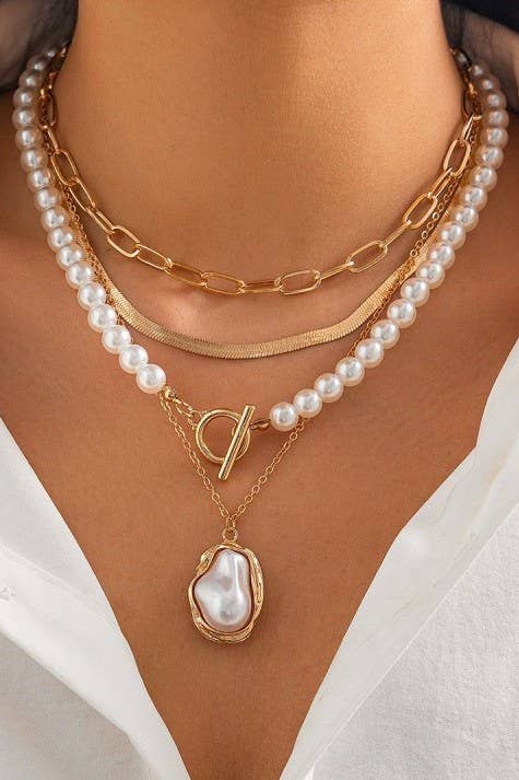 Layered Pearl Necklace