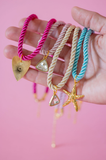 Twist charm necklaces: Hot Pink/Heart