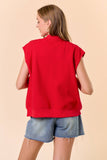 Red zip-up vest
