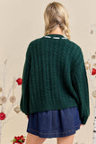 Hunter Green Cable Cardi